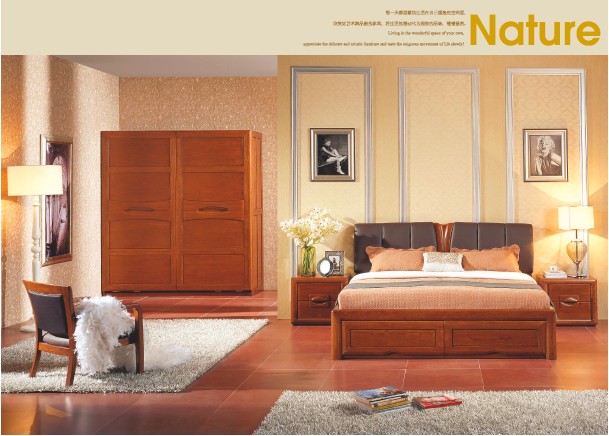 白橡木床 实木床橡木